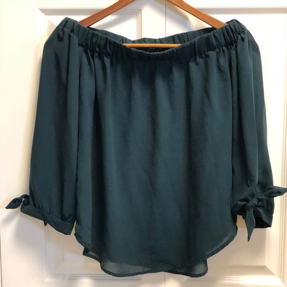 Sheer off the shoulder blouse